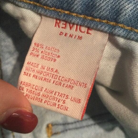 Revice Womens Tapered Jeans 27 Straight Light Wash Classic USA Preppy Boho Denim - Picture 9 of 10